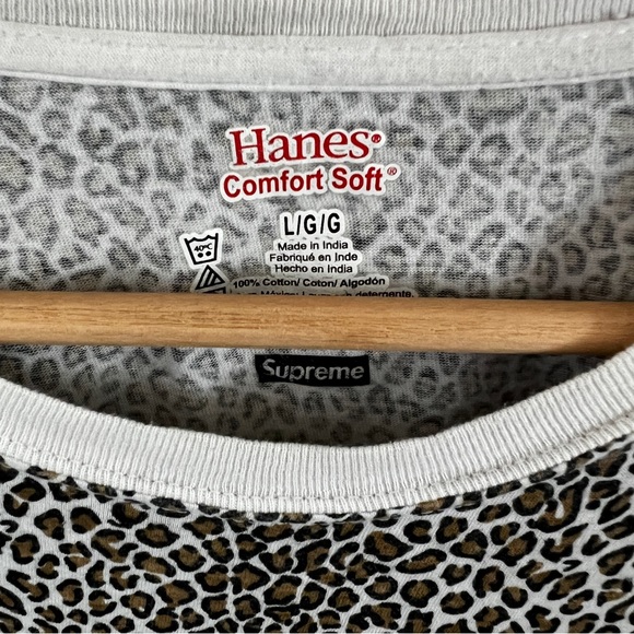 Supreme x Hanes Leopard T-shirt - Picture 3 of 3